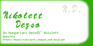 nikolett dezso business card